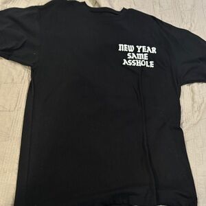 Assholes Live Forever Black Graphic T-Shirt
